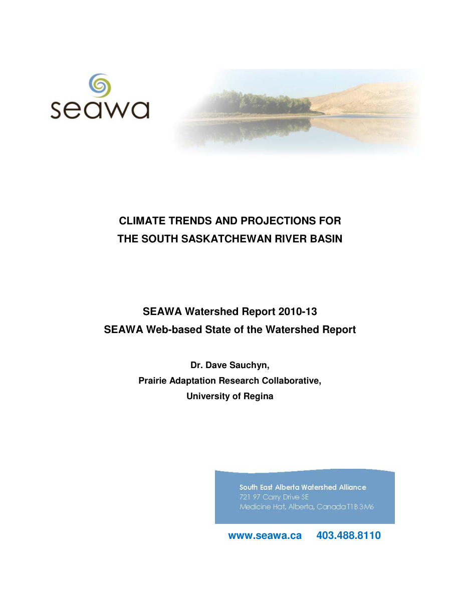 13 Seawa Wtrshdrprt 2010 13 Climate Trends Projects For SSRB