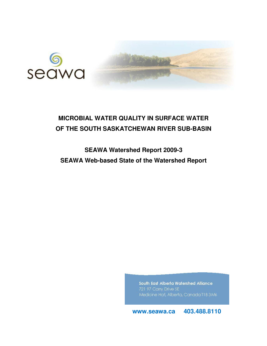 3 Seawa Wtrshdrprt 2009 3 Microbialwaterqualityinsurfacewaterssrb