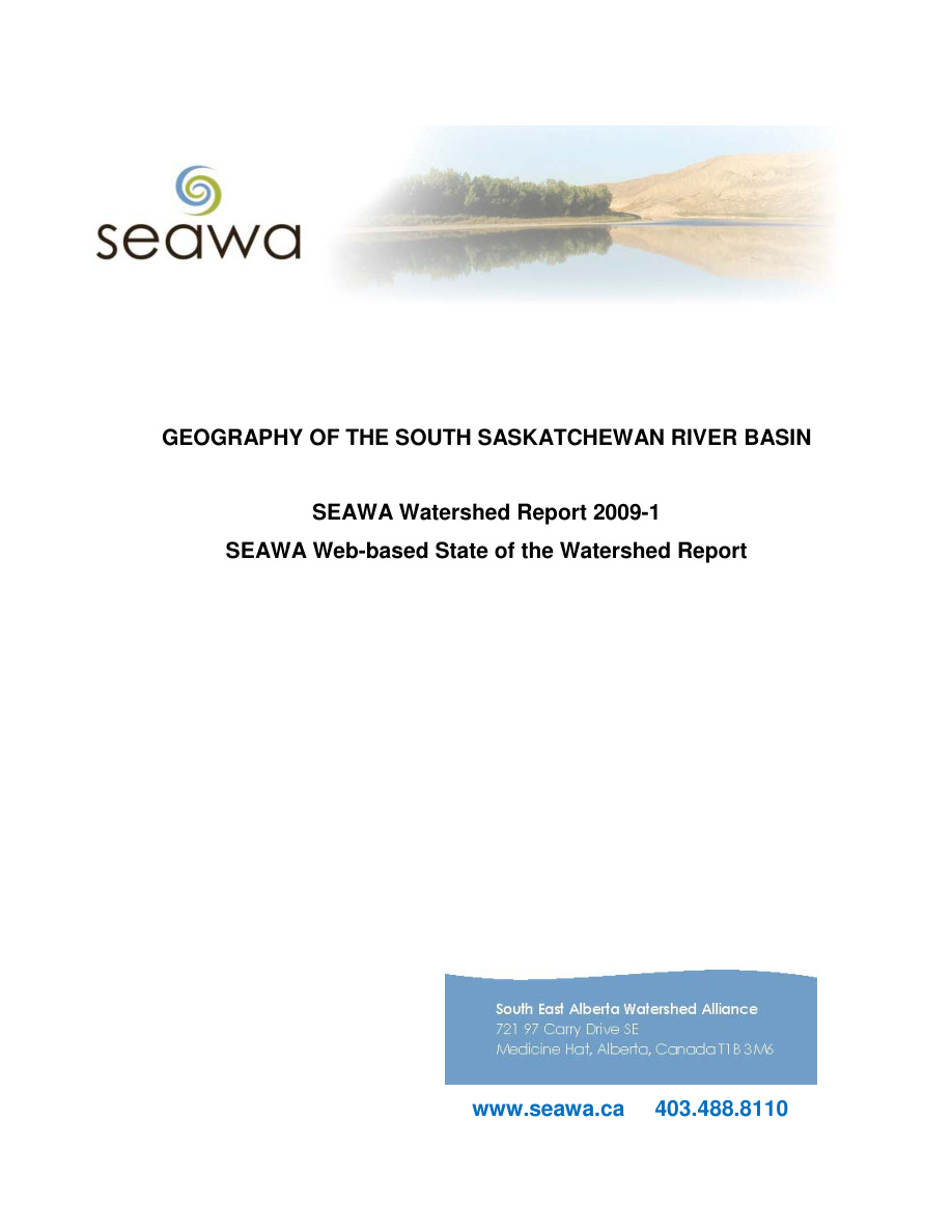 Seawa Watershed Report 2009 1 Geography